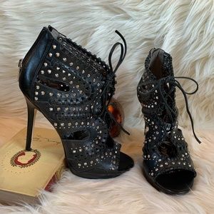 Sam Edelman Black Studed Stilettos